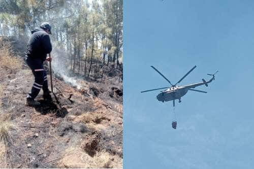 Anuncia ayuntamiento de Lerma que han sido abatidos dos incendios forestales